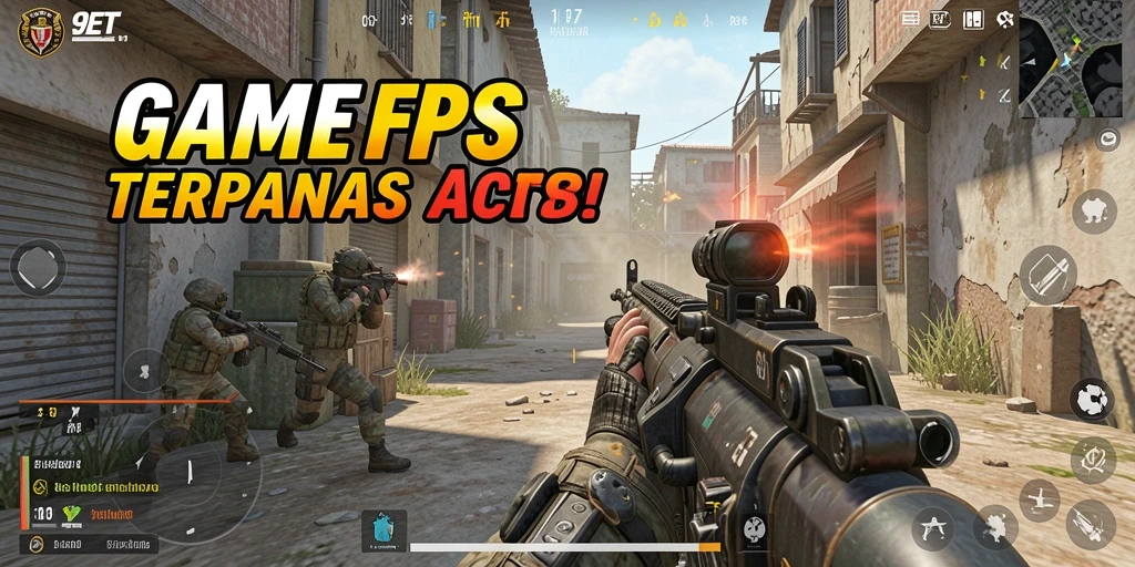 Gameplay mendebarkan dalam 9ET dengan aksi FPS intens.
