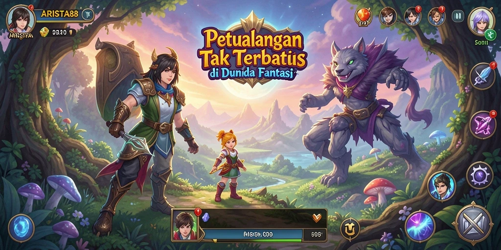 Screenshot menampilkan pertarungan seru dan grafis memukau dalam ARISTA88.