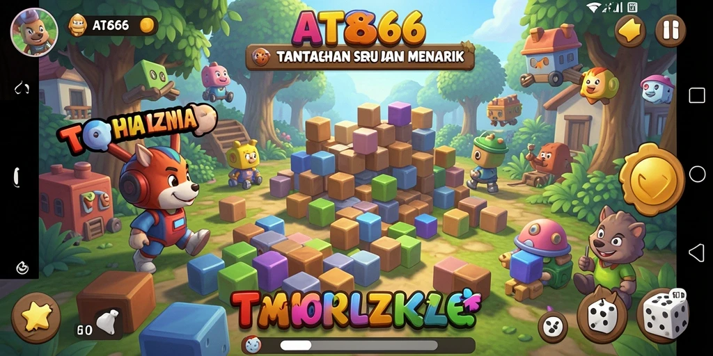 Gameplay AT866 yang menantang dan penuh warna.