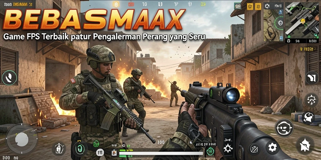 Tampilan gameplay seru di BEBASMAX dengan aksi yang intens.