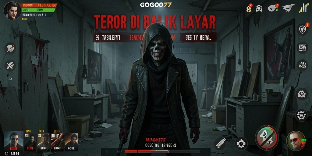 Screenshot menakutkan dari gameplay GOGO77 yang menunjukkan suasana Horror.