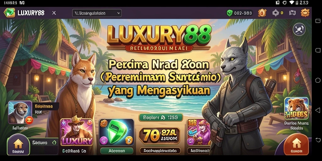 Tangkapan layar gameplay LUXURY88 yang menunjukkan aksi seru dan santai.