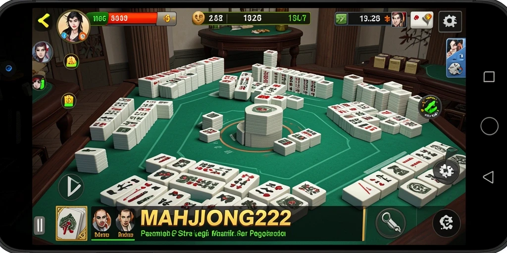 Tampilan menarik dari gameplay SLG dalam MAHJONG222.