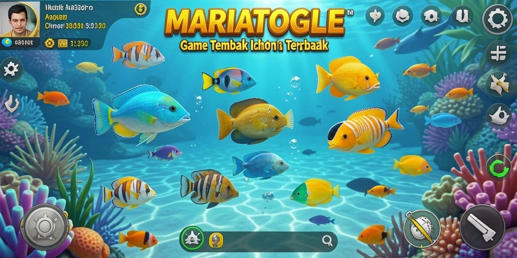 Screenshot menunjukkan aksi seru dalam gameplay Tembak Ikan.