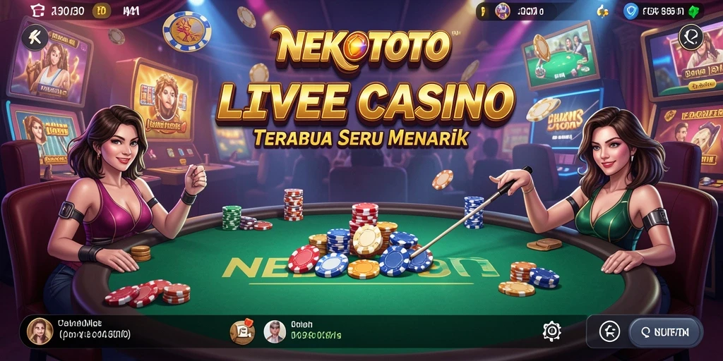 Tampilan gameplay Live Casino yang seru dan interaktif di NEKOTOTO.
