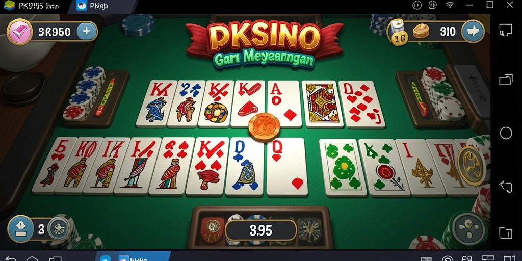 Tampilan gameplay seru dari PK95 saat bermain domino.