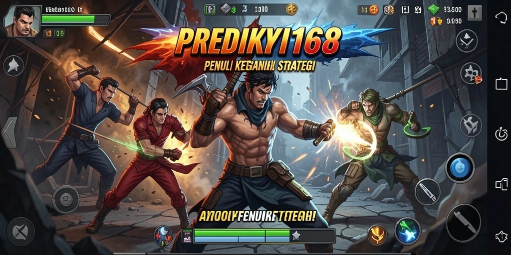 Tampilan gameplay PREDIKSI168 yang menegangkan di arena pertempuran.