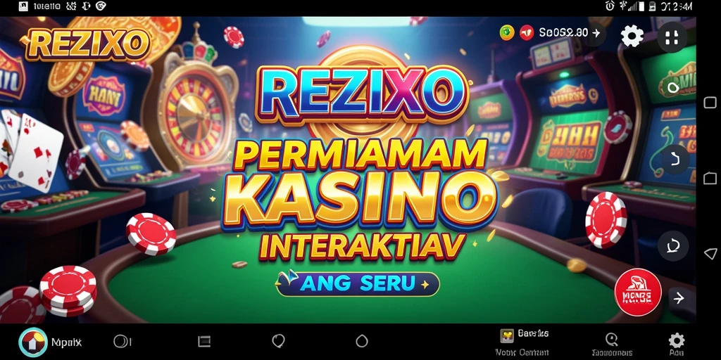 Screenshot utama REZIXO menampilkan aksi permainan Kasino yang seru.