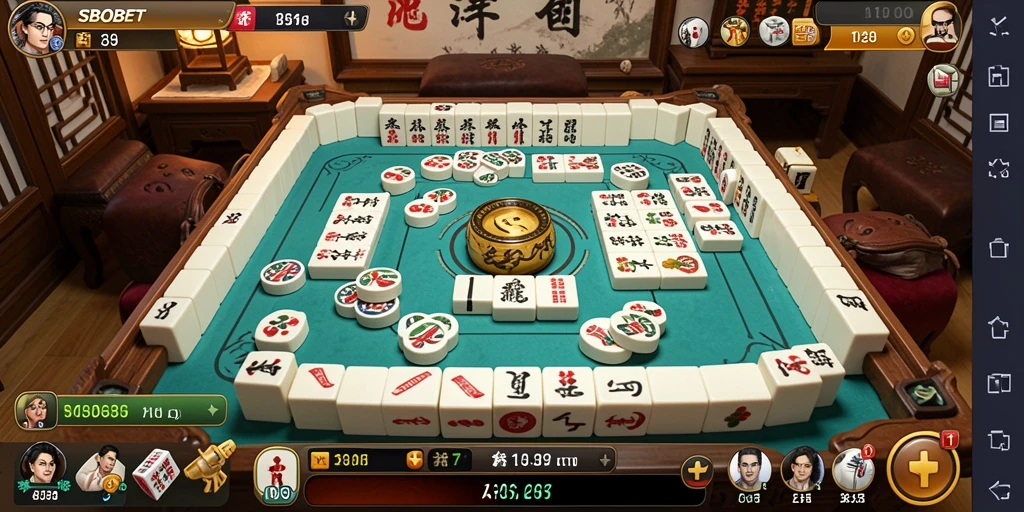 Tampilan screenshot dari gameplay Mahjong di SBOBET.