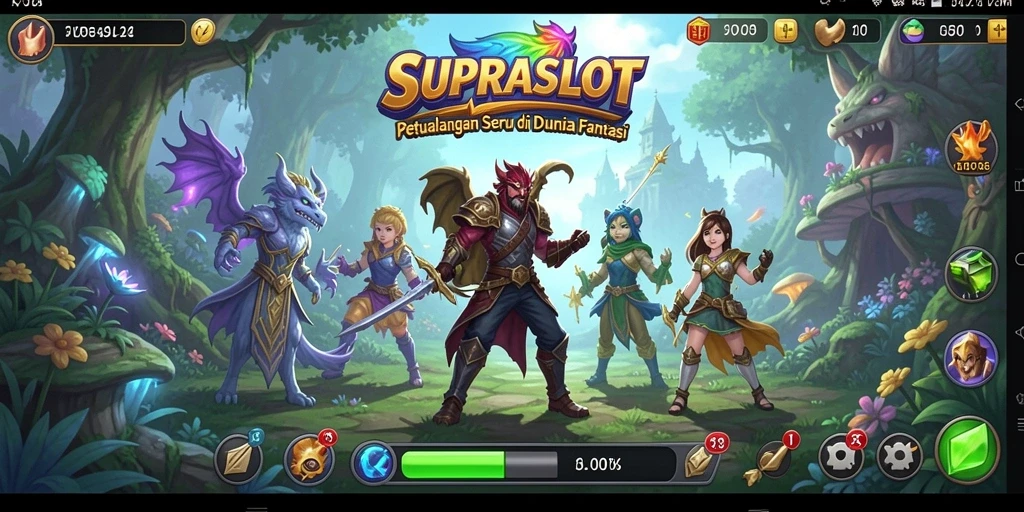 Tampilan gameplay SUPRASLOT yang menakjubkan dan penuh petualangan.