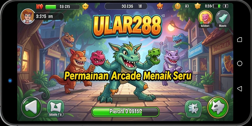 Tangkapan layar utama ULAR288 menunjukkan gameplay arcade yang penuh aksi.