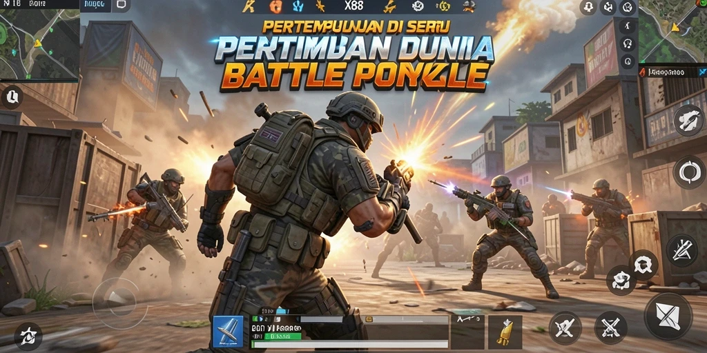 Tampilan gameplay seru dalam pertarungan Battle Royale X88.